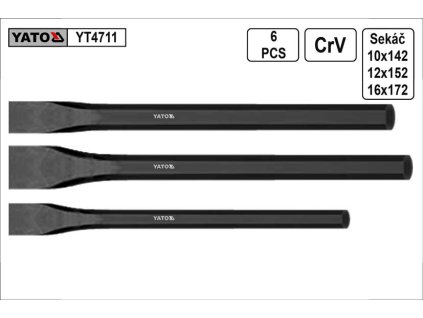 YT-4711_Sekáče ploché sada 3 kusy Yato
