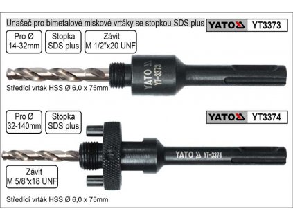 YT-3373_Unašeč pro bimetalové vrtáky 14-30mm s upínáním SDS Plus