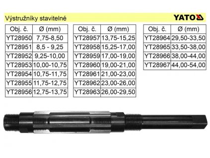 YT-28951_YATO Výstružník stavitelný  8,50-9,25mm HSS YT-28951