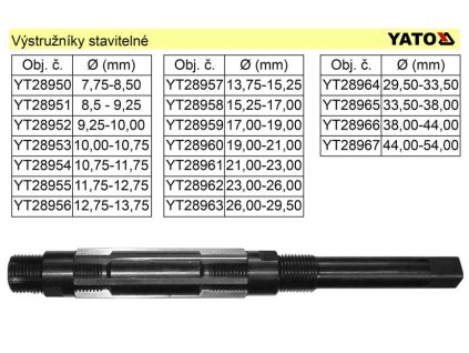 YT-28952_YATO Výstružník stavitelný  9,25-10,00mm HSS YT-28952