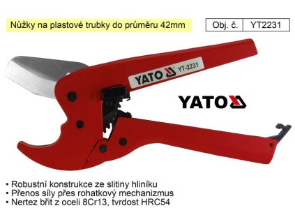 YT-2231_Nůžky na plastové trubky do průměru 42mm Yato
