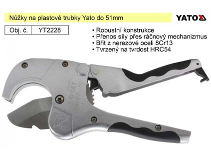 YT-2228_Nůžky na plastové trubky Yato do 51mm