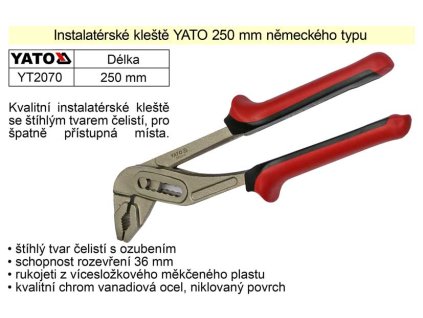 YT-2070_Kleště  YATO siko 250mm Německého typu