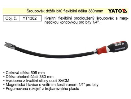 YT-1382_Šroubovák držák bitů flexibilní 380mnm Yato