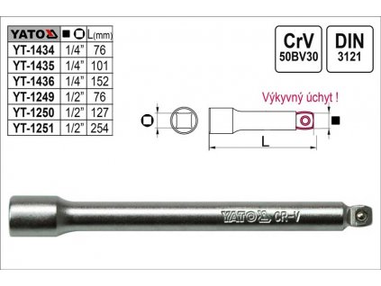 YT-1249_Prodloužení 1/2" výkyvné délka  76mm