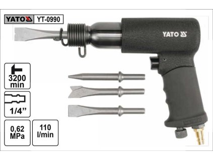 YT-0990_Sekáč vzduchový Yato YT-0990 se sadou sekáčů