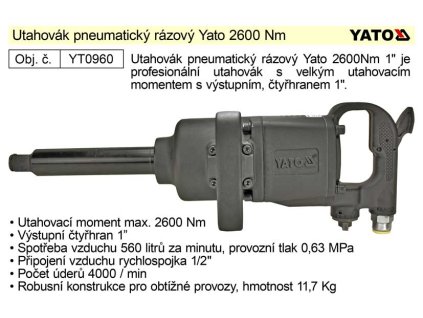 YT-0960_YATO Rázový utahovák Yato 2600 Nm 1"  YT-0960