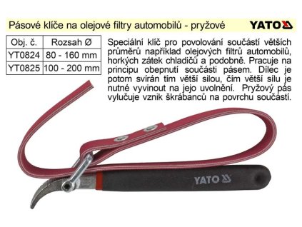 YT-0825_Pásový klíč na olejové filtry 100 - 200 mm Yato