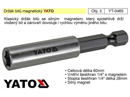 YT-0465_Držák bitů magnetický Yato YT-0465