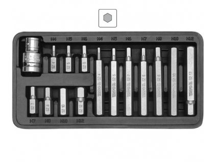YT-0413_Bity Imbus, sada 15 dílů, pro ráčnu 1/2", Yato