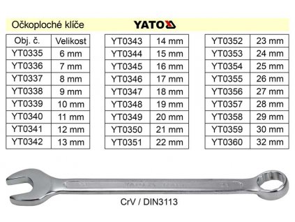 YT-0360_YATO Očkoplochý klíč 32mm CrV