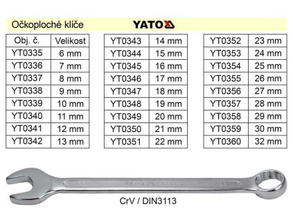 YT-0359_YATO Očkoplochý klíč 30mm CrV