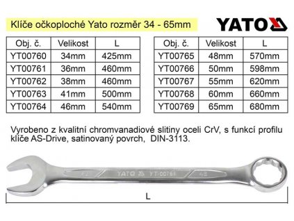 YT-00769_YATO Očkoplochý klíč 65mm CrV