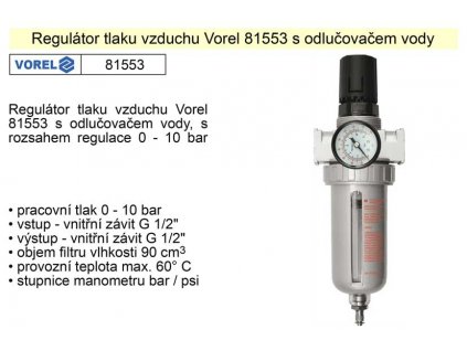 TO-81553_Regulátor tlaku vzduchu s odlučovačem Vorel 81553