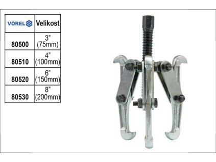 TO-80530_Stahovák VOREL 3-ramenný 200mm