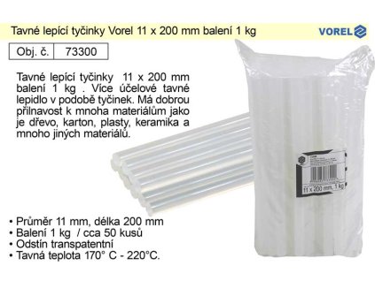 TO-73300_Tavné lepící tyčinky TO-73300 rozměr 11x200mm balení 1kg
