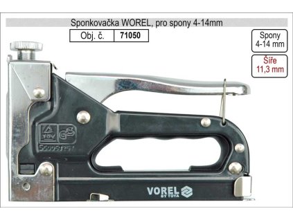 TO-71050_Sponkovačka Vorel pro spony 4-14 mm, spony šíře 11,3mm