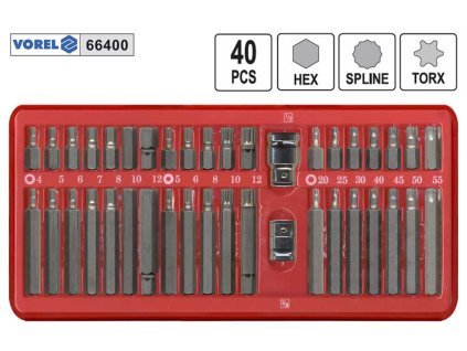 TO-66400_Bity imbus torx XZN sada 40 dílů VOREL