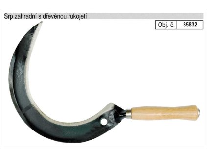 TO-35832_Srp zahradní s dřevěnou rukojetí