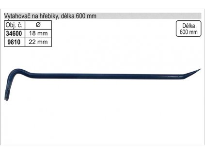 TO-34600_Páčidlo vytahovač hřebíků délka  600mm VOREL