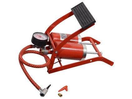 AT-09152_Hustilka nožní s manometrem dvoupístová