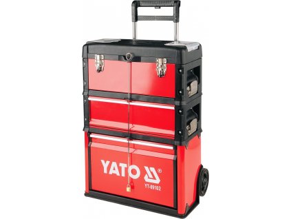 YT-09102_YATO Kufr vozík na nářadí 3 sekce 1 zásuvka YT-09102