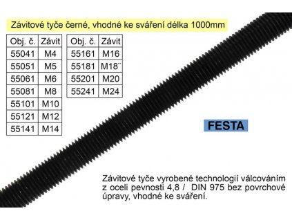 55181_Závitová tyč černá M18x1000mm