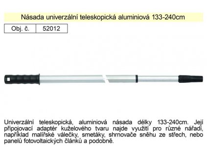 52012_Násada Alu teleskopická, 130-240 cm pro malířské válečky