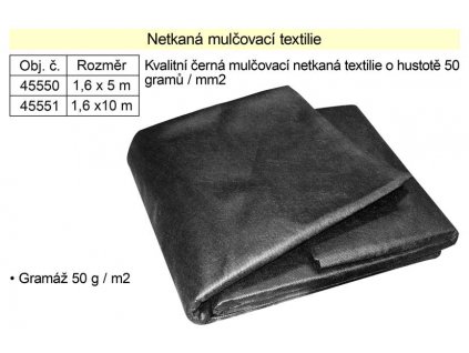 45551_Netkaná textilie mulčovací 1,6x10m 50g/m2