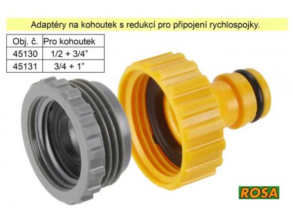 45130_Adaptér na kohoutek 1/2" nebo 3/4" pro připojení rychlospojky