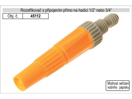 45112_Rozstřikovač pro zahradní hadici s přímým připojením na hadici průměr 1/2"-3/4"
