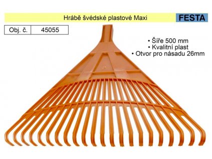 45055_Hrábě švédské plastové Maxi Festa