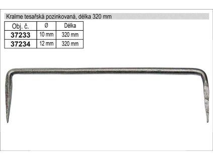 37234_Kramle tesařská pozinkovaná průměr 12mm, délka 320mm