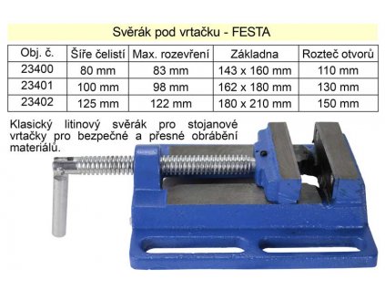 23400_Svěrák  na stojanovou vrtačku šíře  80 mm