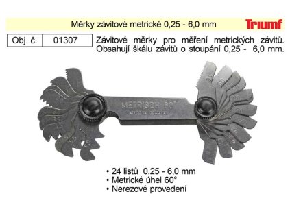 100-01307_Závitové měrky 0,25 - 6,0 mm