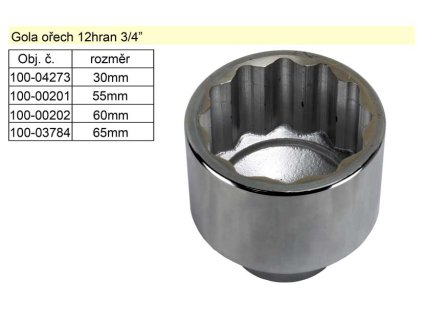 100-00201_TRIUMF Gola ořech dvanáctihran 55mm 3/4" 12hran