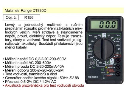 R156_Multimetr Range DT830D