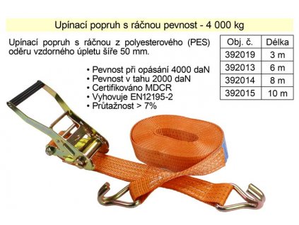 392019_Popruh upínací pás s ráčnou 4t/3m/50mm