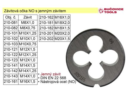 210-081_Závitové očko  M8x1,0 NO jemný závit