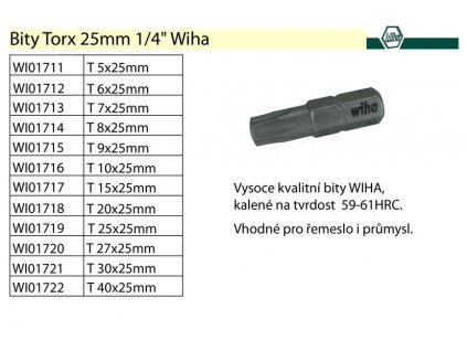 WI7929013_Bit Torx T27x25mm 1/4" Wiha Standard