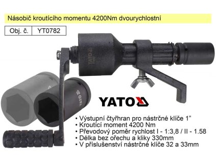 YT-0782_YATO Násobič kroutícího momentu 4200Nm dvourychlostní YT-0782