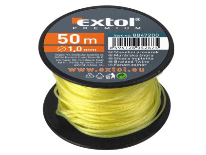 MA8847212_EXTOL PREMIUM provázek stavební, 1,7mm, 50m, žlutý 8847212