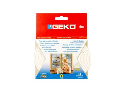 1200/2_GEKO Těsnění do oken samolepící páska PVC 9x3mm/ 6m - bílé