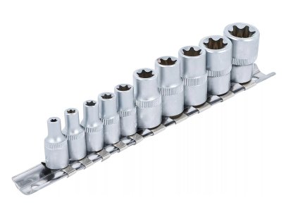 9548_BGS Nástrčné hlavice 1/4" a 3/8" torx vnitřní E4-E16, sada 10ks, E-Profil