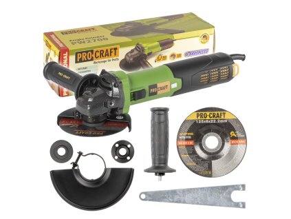 PW2700_Bruska úhlová 125mm, 1700W, bezuhlíková, Procraft PW2700