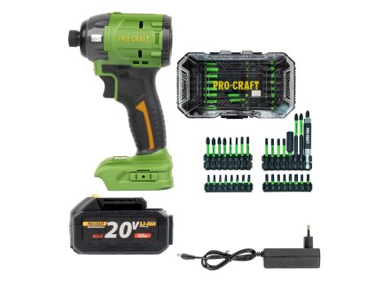 SPS22/IBS-41_Aku rázový utahovák Procraft PS22bb + sada bitů IBS-41.