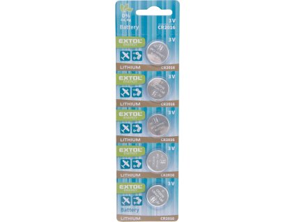 MA42053_EXTOL ENERGY baterie lithiové, 5ks, 3V (CR2016) 42053