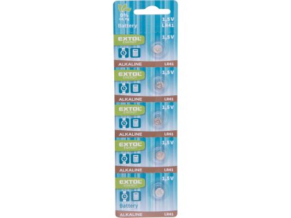 MA42056_EXTOL ENERGY baterie alkalické, 5ks, 1,5V (LR41) 42056