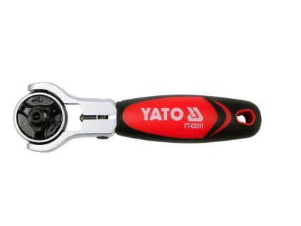 YT-03311_YATO Gola ráčna kombinovaná pro bity a ořechy 1/4" s otočnou hlavou