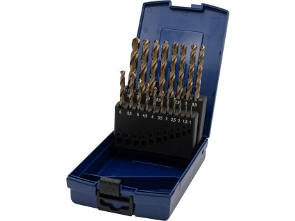 333857519-A25_PTG RATIOLINE HSS-CO Sada PROFI spirálových vrtáků do kovu 1-10mm 19ks, na nerez v pouzdře